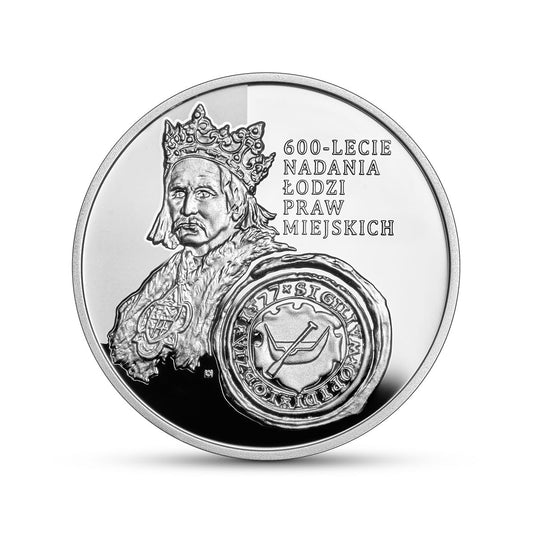 10 zł 600-lecie nadania Łodzi praw miejskich 2023